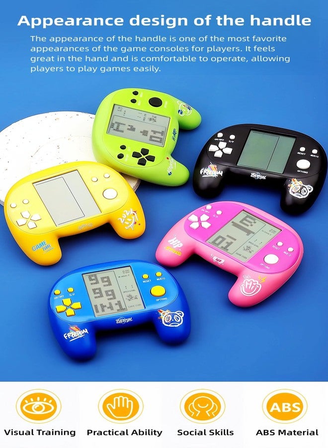 JXD Handle Brick Game Console 4.1Inch Great Grip Feeling 2574 in 1 Retro Puzzle Block Games Handheld Game Player for Travel/Indoor/Outdoor Children/Students/Teens/Birthday (Black) - Image 2