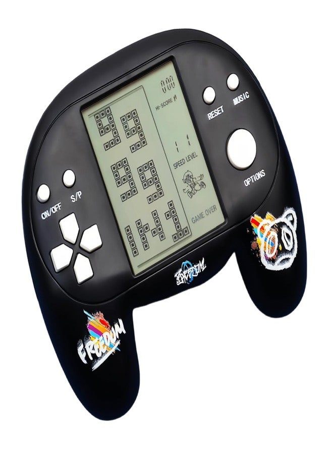 JXD Handle Brick Game Console 4.1Inch Great Grip Feeling 2574 in 1 Retro Puzzle Block Games Handheld Game Player for Travel/Indoor/Outdoor Children/Students/Teens/Birthday (Black) - Image 1