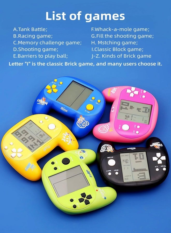 JXD Handle Brick Game Console 4.1Inch Great Grip Feeling 2574 in 1 Retro Puzzle Block Games Handheld Game Player for Travel/Indoor/Outdoor Children/Students/Teens/Birthday (Black) - Image 5