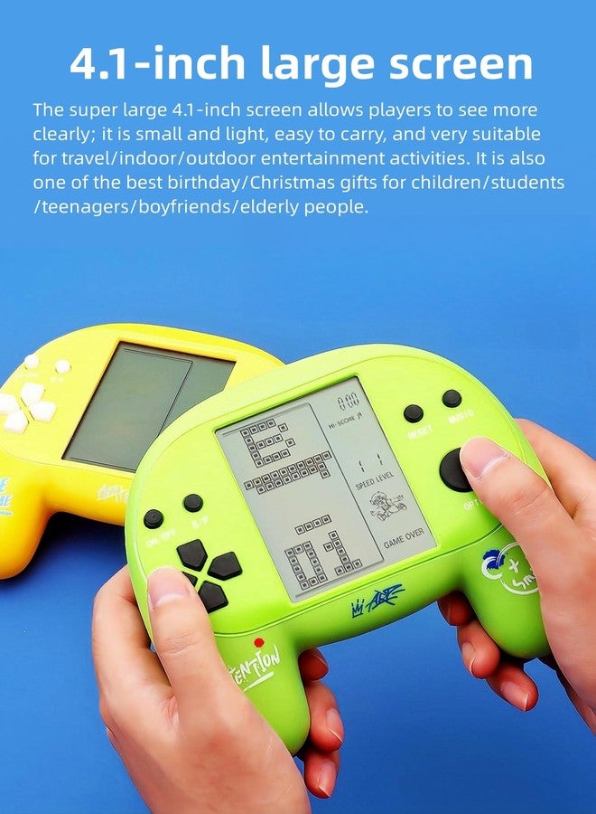 JXD Handle Brick Game Console 4.1Inch Great Grip Feeling 2574 in 1 Retro Puzzle Block Games Handheld Game Player for Travel/Indoor/Outdoor Children/Students/Teens/Birthday (Black) - Image 3