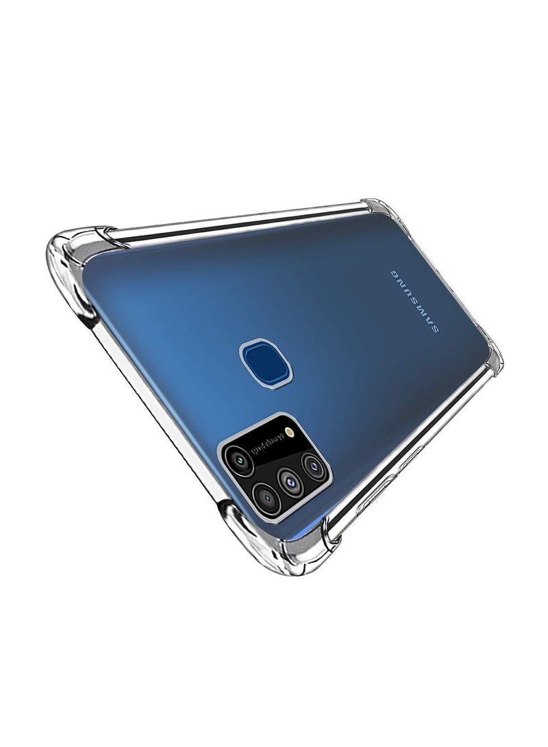 CATANES Samsung Galaxy M31 Case Clear Shockproof Back Cover Transparent Airbag Bumper Corner Protection Anti-Fall Soft TPU PC Case 6.4 inch - Image 5