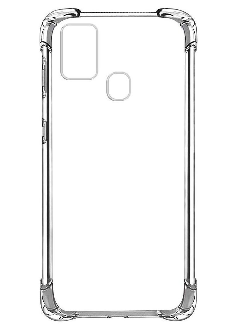 CATANES Samsung Galaxy M31 Case Clear Shockproof Back Cover Transparent Airbag Bumper Corner Protection Anti-Fall Soft TPU PC Case 6.4 inch - Image 4