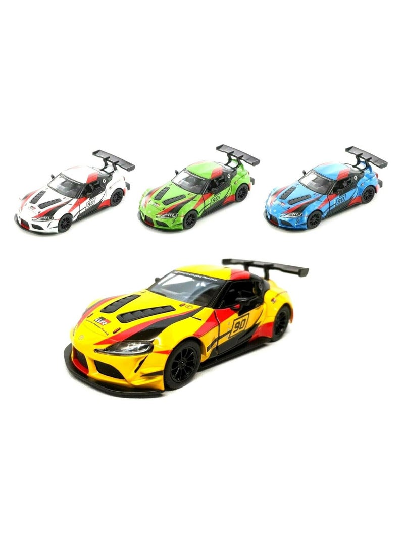 Kinsmart Diecast Metal 1:36 Scale Toyota Supra Racing Concept Livery Edition Model Toy Car, 1Piece Assorted Color 