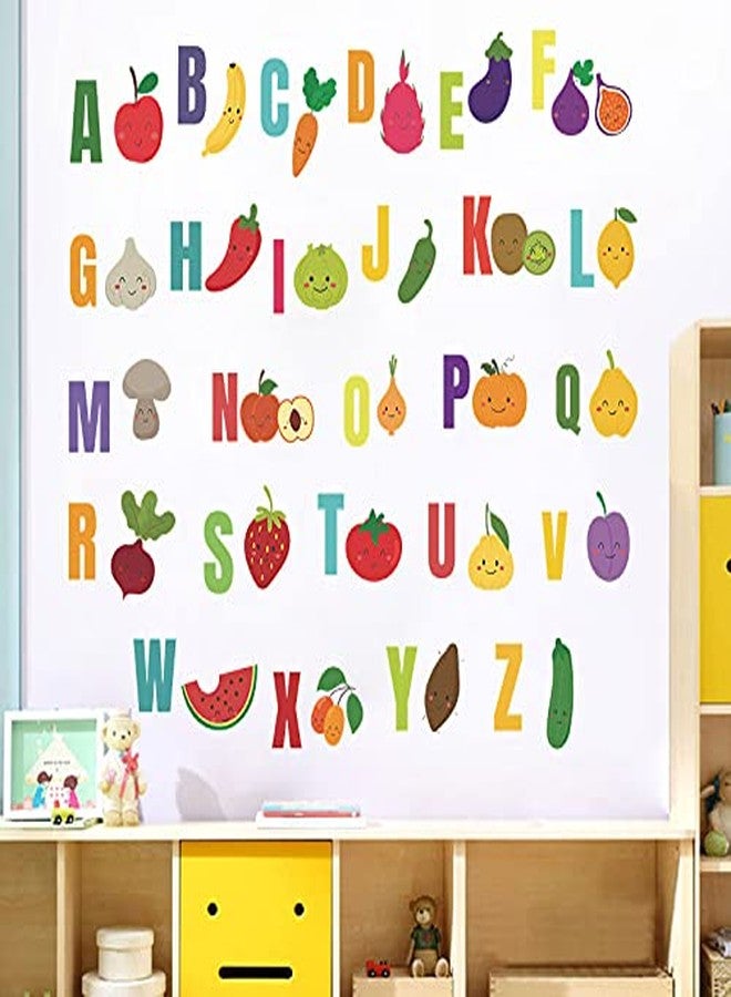Maaghi Cartoon Animals - Dinosaur - Fruit with ABCD English Alphabets Kids Education Nursery Pre School Wall Sticker (Multicolor,Size - 90 Cm X 29 Cm) (ABC-Fruit) - Image 2