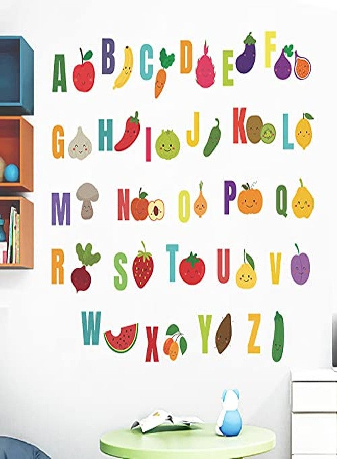 Maaghi Cartoon Animals - Dinosaur - Fruit with ABCD English Alphabets Kids Education Nursery Pre School Wall Sticker (Multicolor,Size - 90 Cm X 29 Cm) (ABC-Fruit) - Image 3