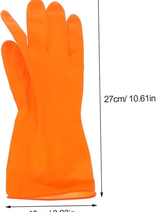 VALICLUD Medium Latex Cleaning Gloves 3 Pairs Textured Grip Kitchen Dishwashing Household Gardening - Image 3