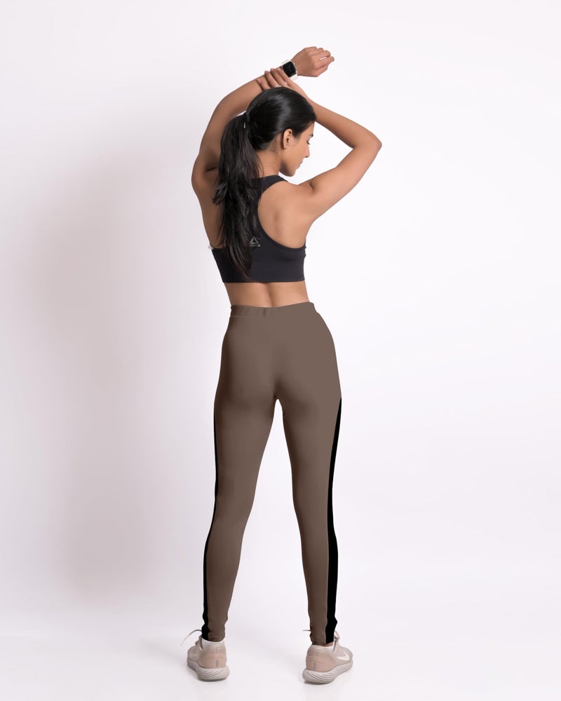 Mehrang Women's Stretch Fit Yoga Pants, Track Pants Stretchable Gym Legging Tights (in, Alpha, 3XL, Regular, MUD) - Image 2