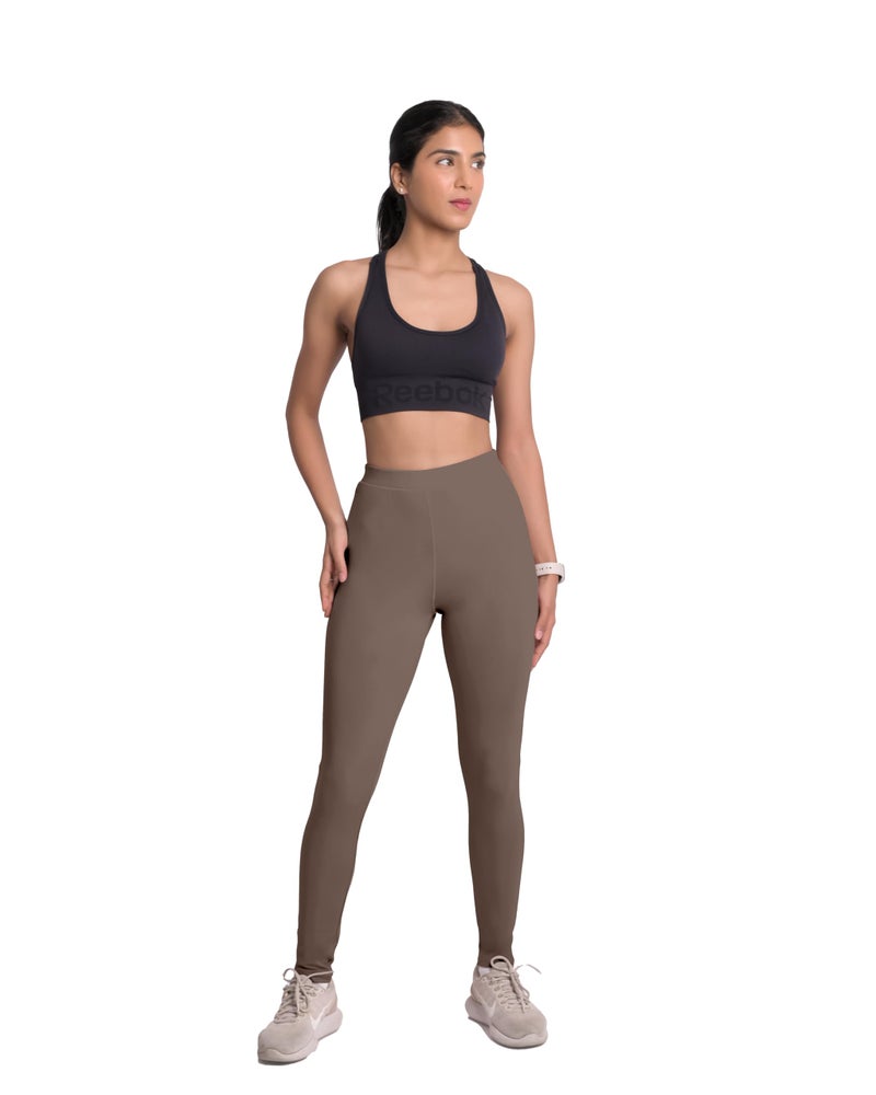 Mehrang Women's Stretch Fit Yoga Pants, Track Pants Stretchable Gym Legging Tights (in, Alpha, 3XL, Regular, MUD) - Image 4