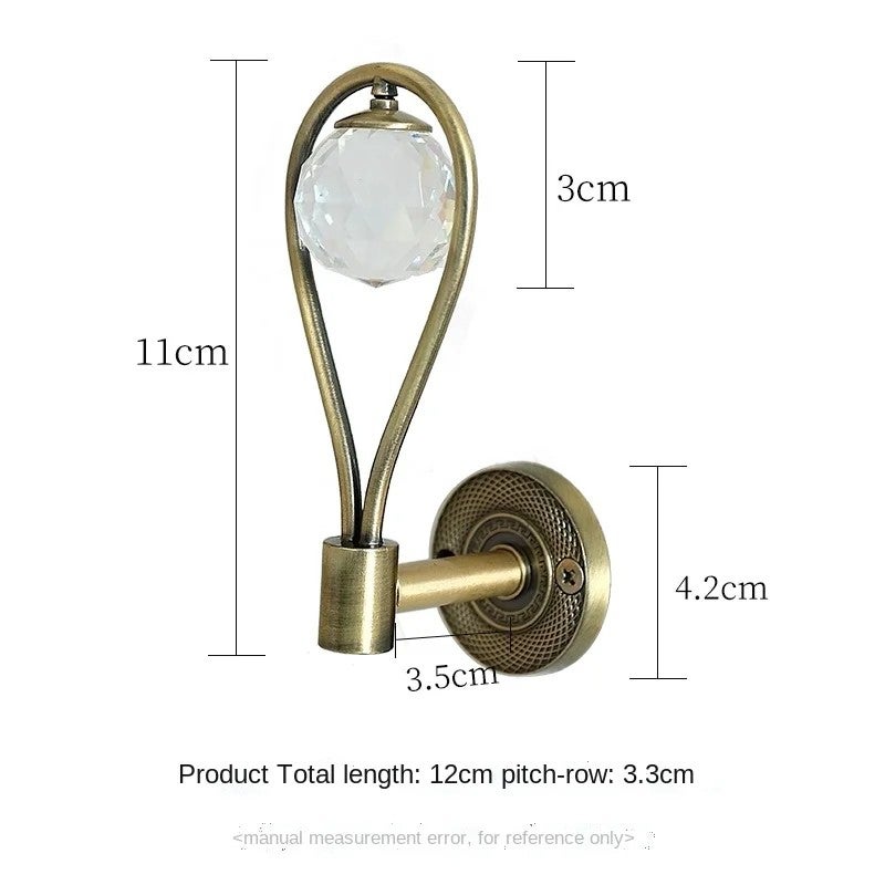 Y&D Modern Simple Metal Shower Curtain Rings Decorative Wall Drapery Holdback Hooks - Hanging Curtain Accessories Set - Image 5
