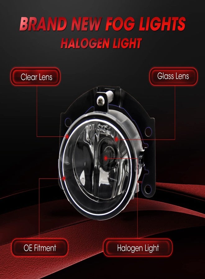 WEZEMLIGHT Fog Light Assembly Replacement For 2010-2015 Mitsubishi Outlander With H11 12V 55W Halogen Bulbs(Clear Lens) - Image 3
