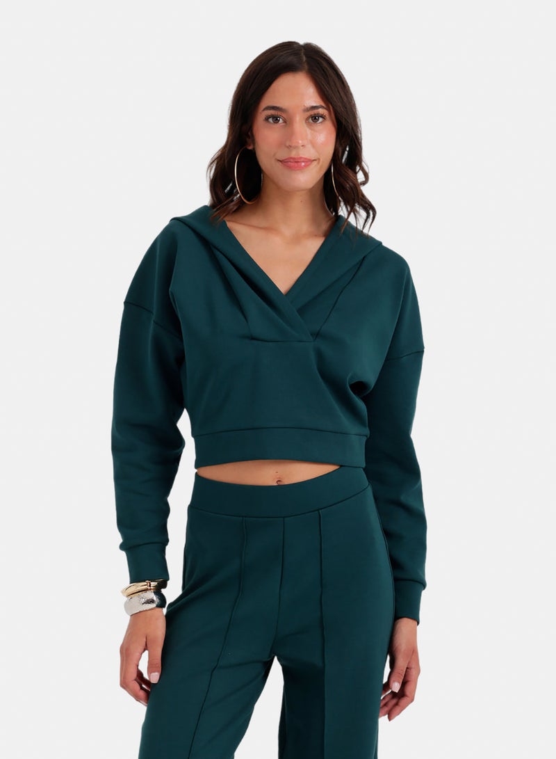 Carina Cropped Lounge Sweatshirt - Image 1