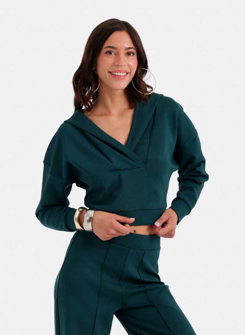 Carina Cropped Lounge Sweatshirt - Image 2
