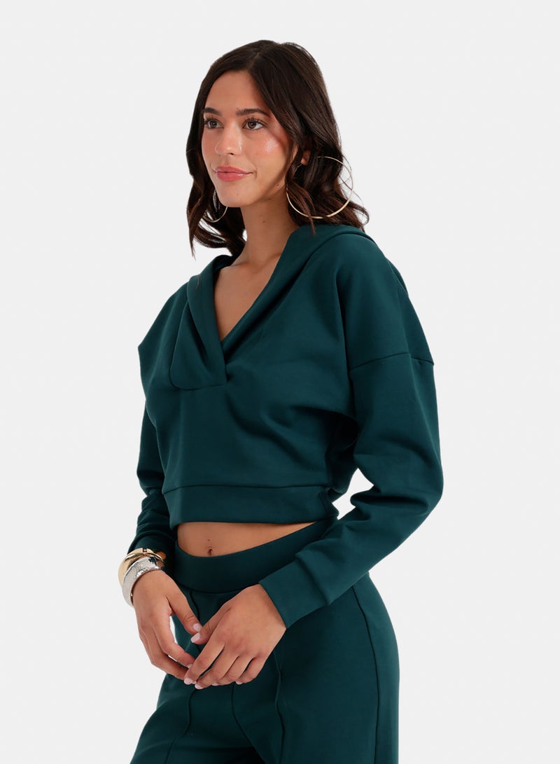 Carina Cropped Lounge Sweatshirt - Image 3
