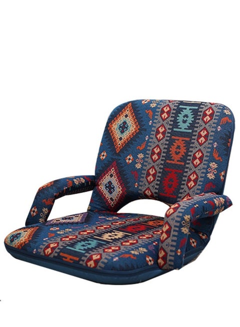 كرسي أرضي بذراعين للتخييم والرحلات اسفنج مبطن  مع ظهر قابل للتعديل