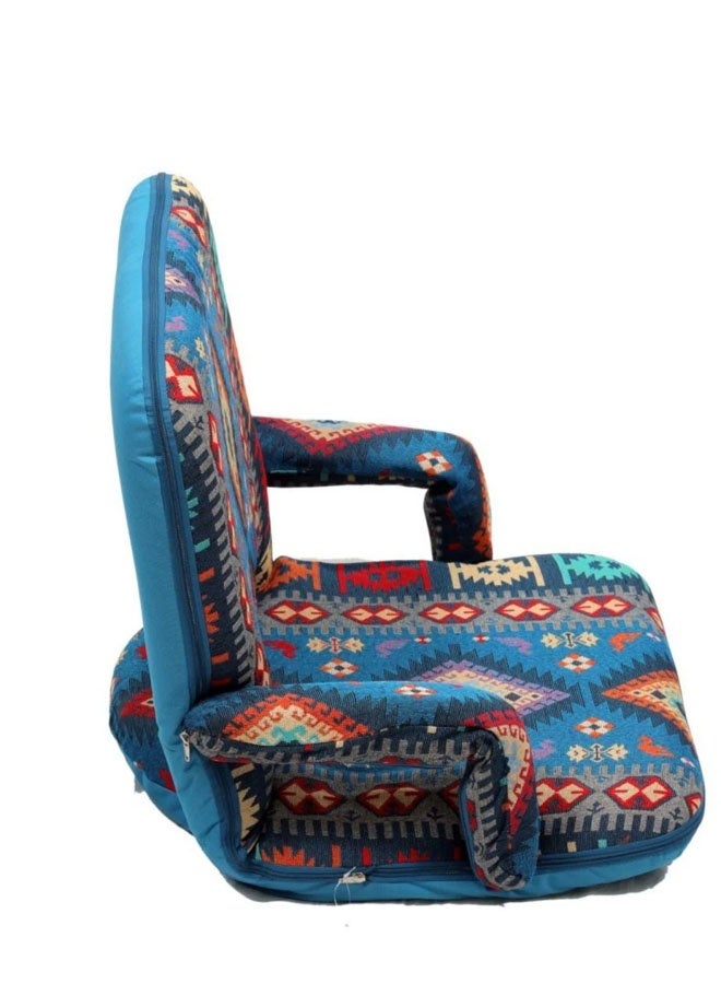 كادي ون كرسي أرضي بذراعين للتخييم والرحلات اسفنج مبطن  مع ظهر قابل للتعديل - Image 2