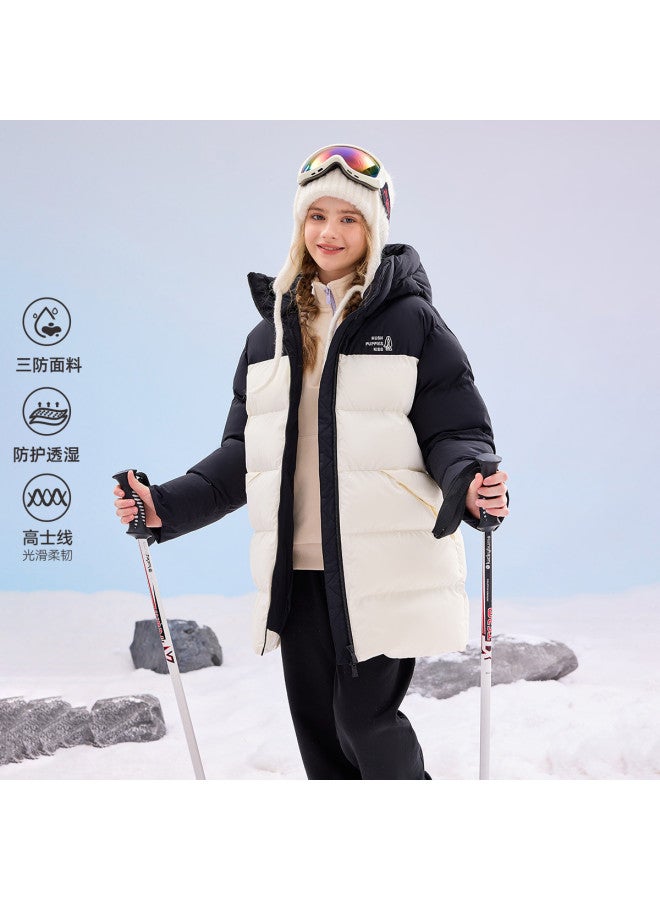 Hush Puppies جاكيت قطن للأطفال مقاوم للماء والرياح وقابل للتنفس بحجم ثلاثي أسلوب جديد شتوي معطف مبطن لطلاب المرحلة المتوسطة والثانوية - Image 2