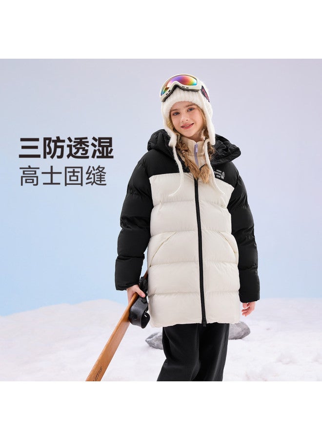 Hush Puppies جاكيت قطن للأطفال مقاوم للماء والرياح وقابل للتنفس بحجم ثلاثي أسلوب جديد شتوي معطف مبطن لطلاب المرحلة المتوسطة والثانوية - Image 3