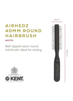 KENT Ah17G Small Round Brush For Blow Drying Blow Dryer Brush Hair Brush For Styling Fringes And Shaping Short Or Medium Hair Ball Tipped Nylon Bristle Hair Styling Brush For Sensitive Scalps  - Image 2