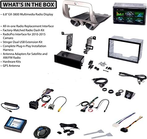 PAC Chevrolet Camaro 2010-2015 RPK5-GM4101 Integrated Radio Replacement Kit with 6.8” Touchscreen Double Din Radio, Steering Wheel Controls, Apple CarPlay, Android Auto, Bluetooth - Image 4