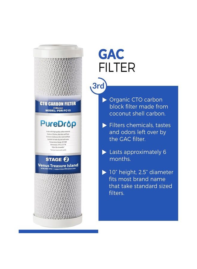 Pure Drop PDR-F15-50 Replacement Water Filter Pack, White - Image 5