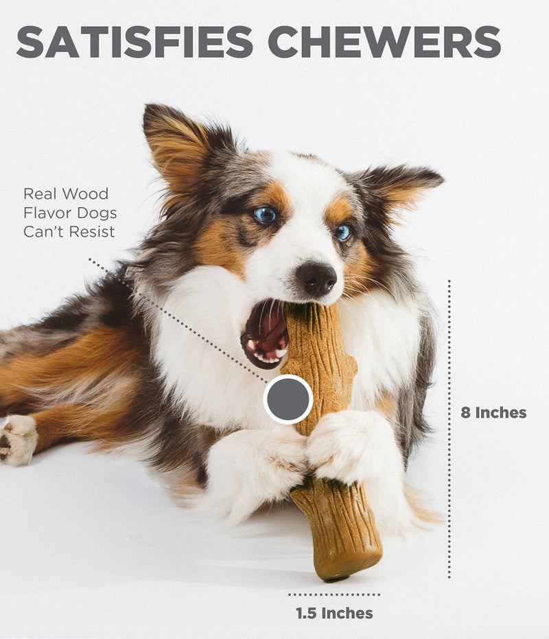 Petstages Dogwood Durable Dog Chew Toy, Large - Long Lasting Chew Stick Made with Real Wood - USA Made, L - Image 3
