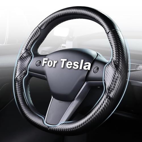 Aimato Steering Wheel Cover for Tesla Model 3 20172023 Model Y 20202024AntiSlipComfortable Grip BreathableCustomized for Tesla Model 3Y AccessoriesMatte Black - Image 1