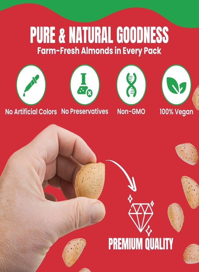 We Got Nuts Jumbo California Almonds In Shell – 5 lbs (80oz) Premium Quality Kosher Raw Almonds By We Got Nuts - Natural & Healthy Rich Flavor Snack - Whole,& Unsalted – - Image 3