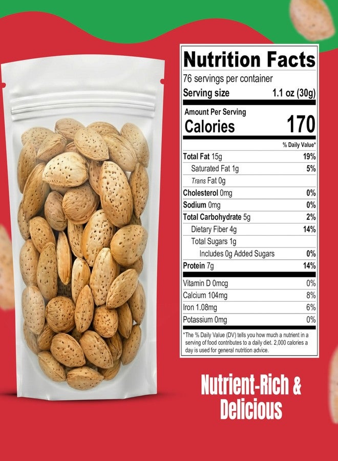 We Got Nuts Jumbo California Almonds In Shell – 5 lbs (80oz) Premium Quality Kosher Raw Almonds By We Got Nuts - Natural & Healthy Rich Flavor Snack - Whole,& Unsalted – - Image 5