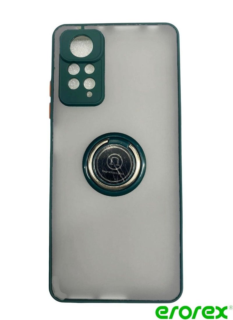 erorex Protective Case Cover For MI Note 11 Pro With Magnetic Ring Holder Green  - Image 1