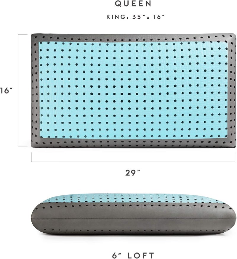 MALOUF Z CARBONCOOL LT Plus OMNIPHASE Phase Change Material Memory Foam Pillow King Pack of 1 Carbon - Image 4