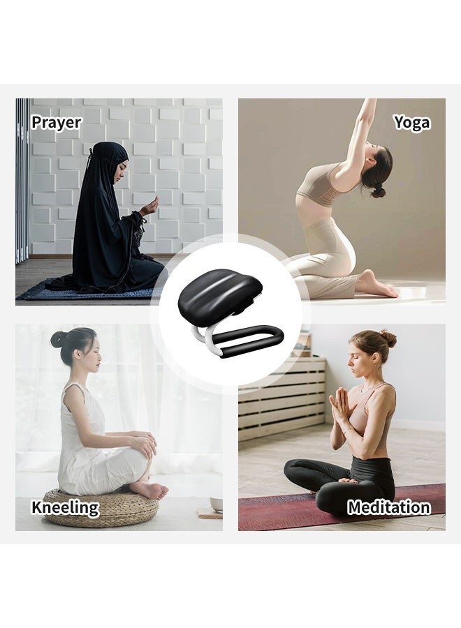 Portable Prostration Chair Prayer Chair, Adjustable Height Meditation Chair, Yoga Chair Stool with Soft Cushion, Sujood Prayer Chair, Prostration Support Stool for Home Office Mosque Travel Black  - Image 5