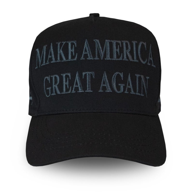 Trump 45-47 MAGA Hat - Black - Image 1