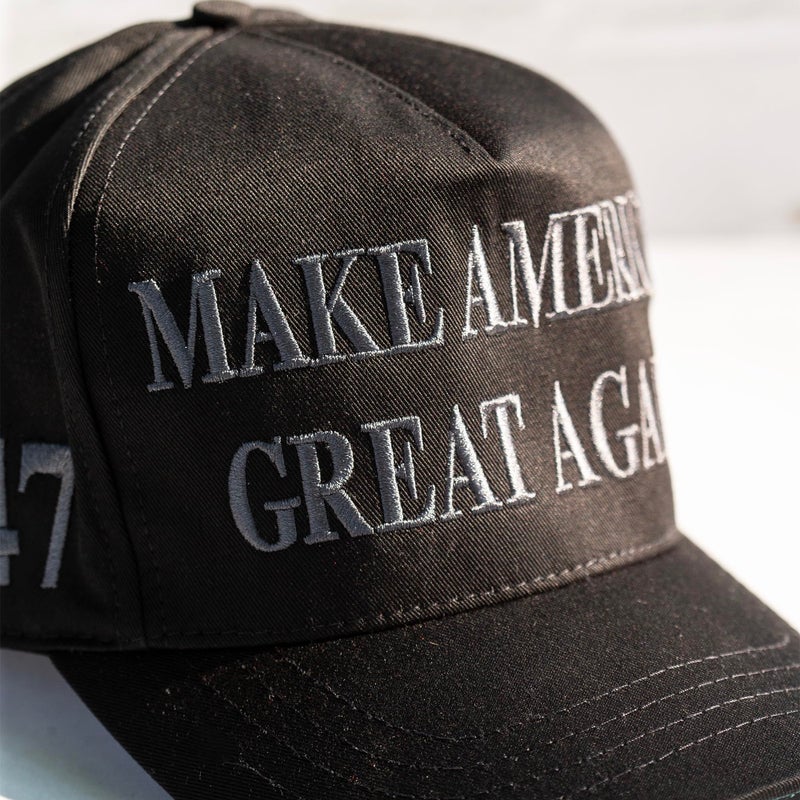 Trump 45-47 MAGA Hat - Black - Image 3