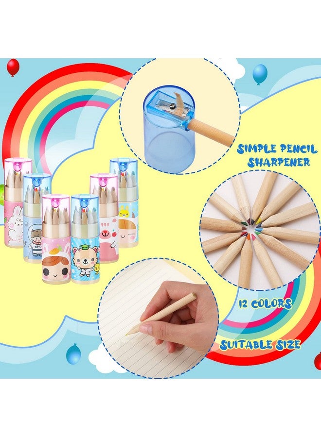 Fumete Mini Drawing Colored Pencils Bulk for Kids with Sharpener Portable Color Pencils in Tube Party Favors Gift for Artists Writing Sketching Painting Classroom School Supplies, 12 Colors - Image 5