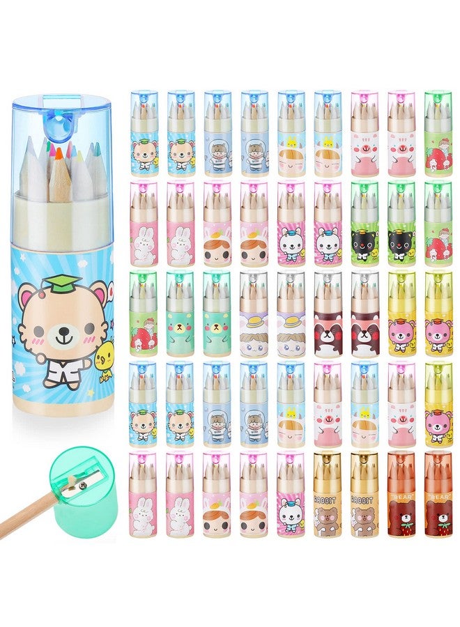 Fumete Mini Drawing Colored Pencils Bulk for Kids with Sharpener Portable Color Pencils in Tube Party Favors Gift for Artists Writing Sketching Painting Classroom School Supplies, 12 Colors - Image 1