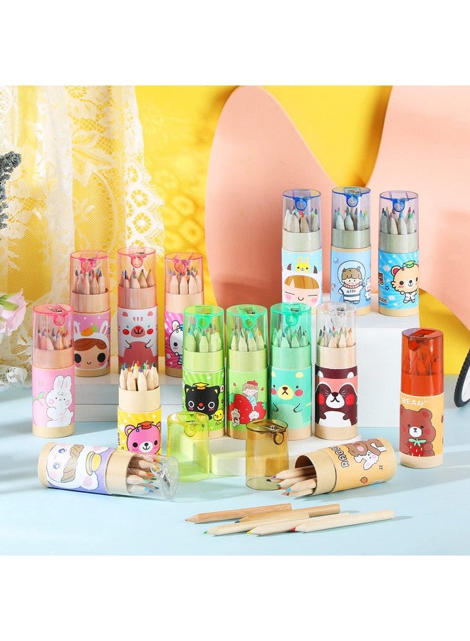 Fumete Mini Drawing Colored Pencils Bulk for Kids with Sharpener Portable Color Pencils in Tube Party Favors Gift for Artists Writing Sketching Painting Classroom School Supplies, 12 Colors - Image 3