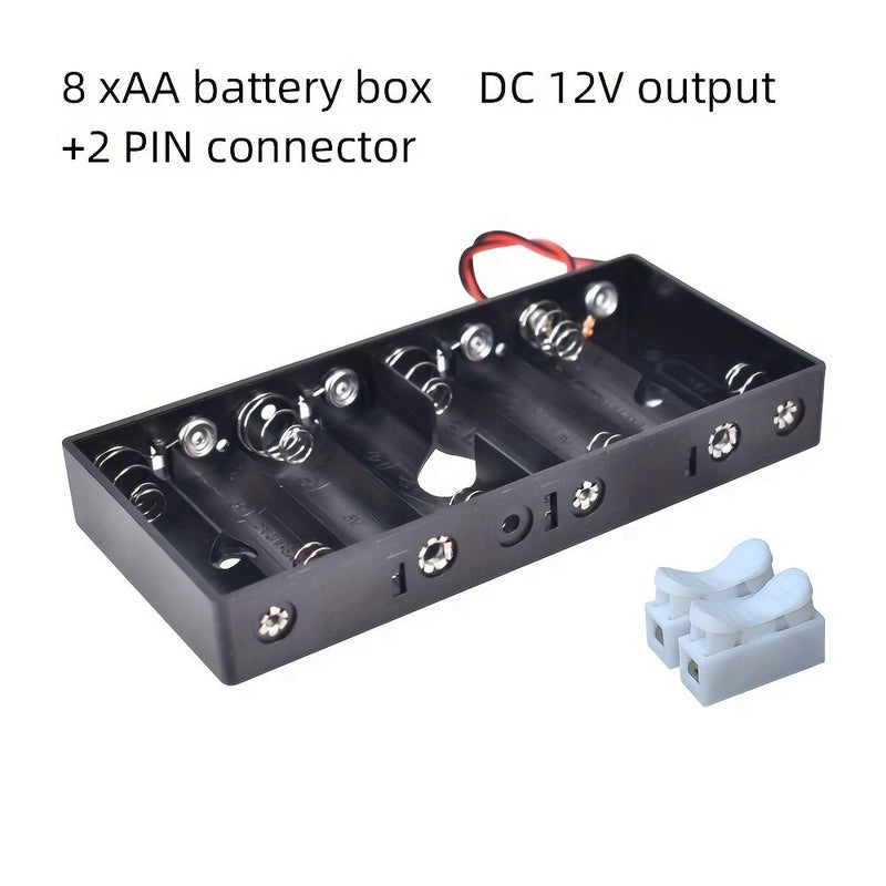 8 Slot 12V AA Battery Holder Kit 14500 Storage Box for Lab - Image 1
