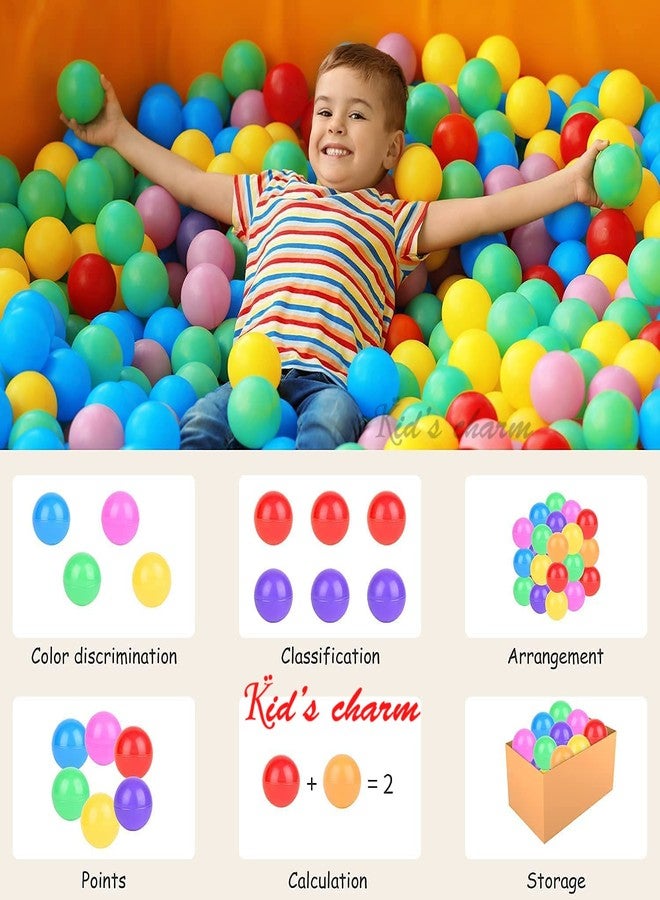 Kid's Charm كرات بلاستيكية ممتازة للأطفال من كيدز تشارم - كرات أطفال متعددة الألوان 8 سم لحوض السباحة/المحيط بدون حواف حادة - ناعمة لخيام وأنفاق لعب الأطفال الصغار في الأماكن المغلقة (متعددة الألوان، عبوة من 144 كرة) - Image 4