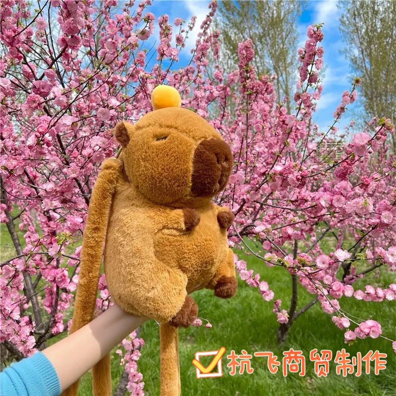 Capybara Capybara Plush Bag Backpack Children'S Capybara Bag Cute Animal Doll Backpack Cartoon Doll - Image 2