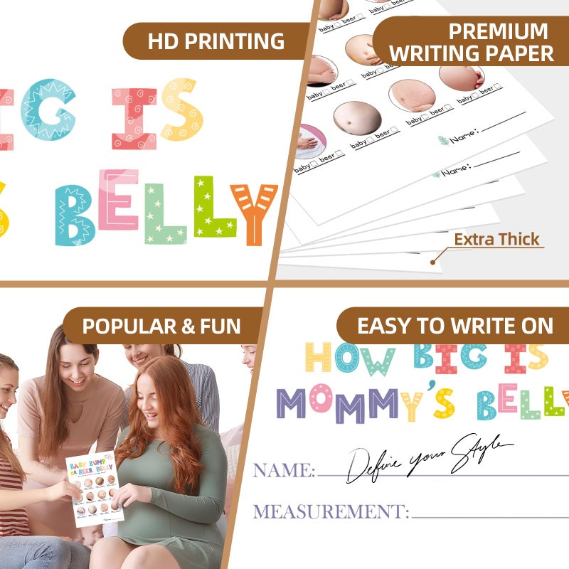 OLOUTAB Baby Shower Games Boy or Girl -9 Gender Neutral Activities,Baby Bingo,Don't Say Baby,Guess Who Mommy or Daddy,Word Scramble,Pin the Pacifier,Predictions and Advice,How Big is Mommys Belly,Baby Trivia - Image 5