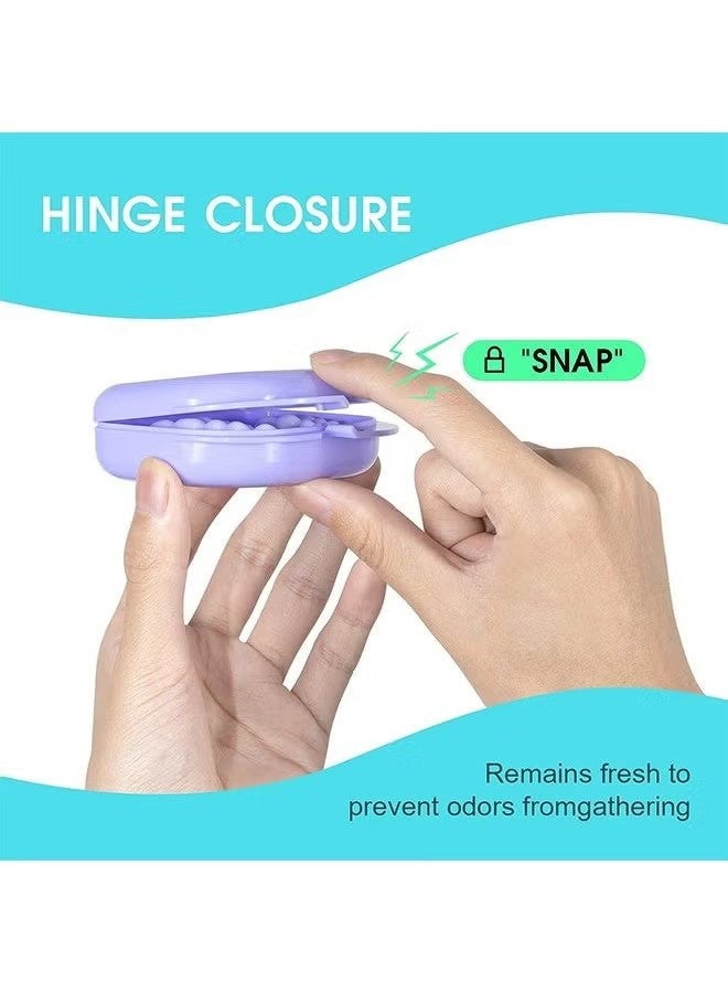 YJ 5 Piece Retainer False Teeth Container Box with Vent Holes Mouth Guard Case Dental Aligner Mouthpiece Case Tight Snap Lock Orthodontic Mouth Guard Case - Image 4