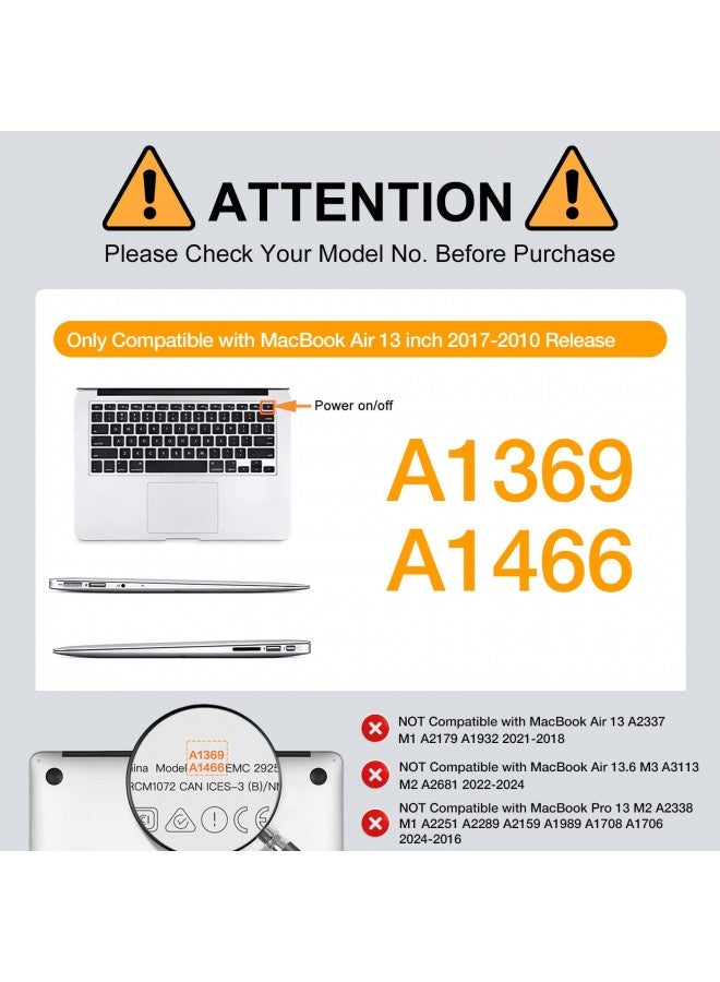 Mosiso Mosiso Compatible With Macbook Air 13 Inch Case (Models: A1369 And A1466, Older Version 2010-2017 Release), Protective Plastic Hard Shell Case And Keyboard Cover And Screen Protector, Rose Gold - Image 1