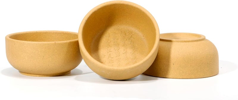 SILINE 3 PCS Zisha Gongfu Teacup15 Oz Chinese Yixing Clay Tea Cup for Brew Kung Fu TeaUsed with the Teapot Duanni Yellow Clay - Image 2