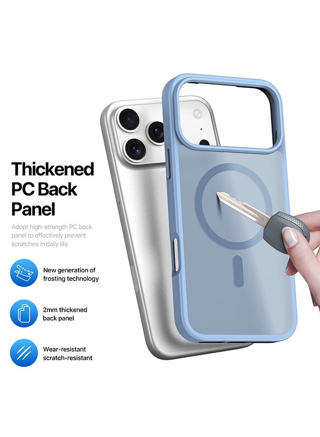 DUX DUCIS Magnetic Case Compatible with Apple iPhone 17 Pro, Translucent Matte Back Shockproof Phone Cover, Anti Scratch Anti-fingerprint - Light Blue - Image 4