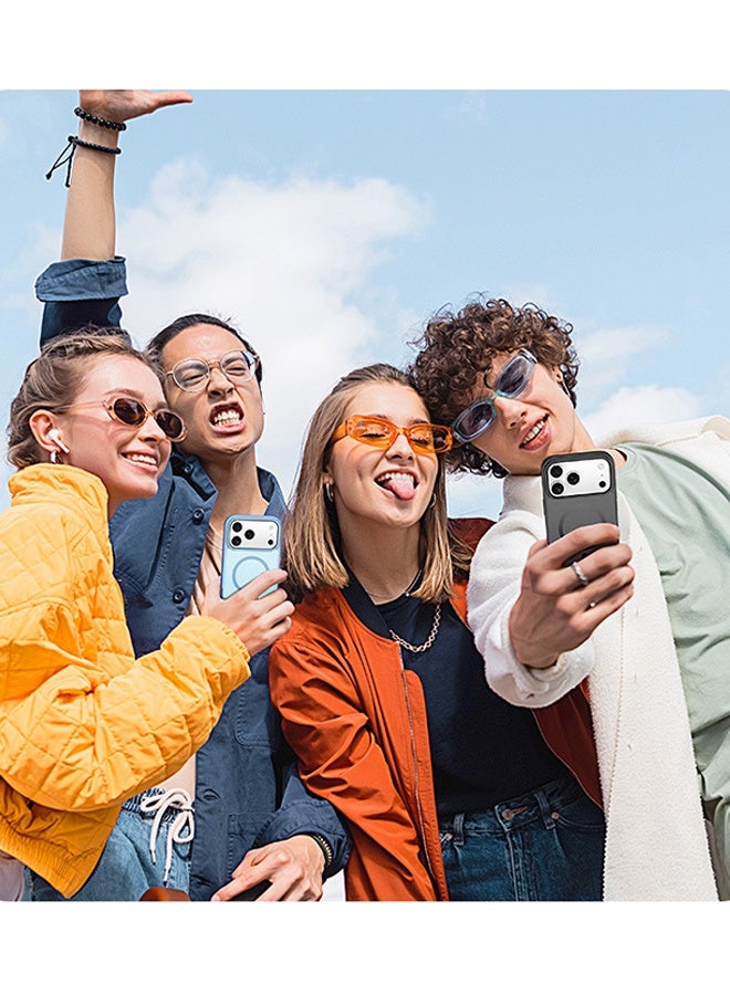 DUX DUCIS Magnetic Case Compatible with Apple iPhone 17 Pro, Translucent Matte Back Shockproof Phone Cover, Anti Scratch Anti-fingerprint - Light Blue - Image 5