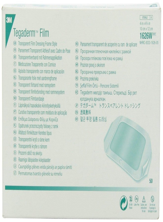 Tegaderm 3M™ Tegaderm™ Transparent Film Dressing Frame Style, 1626W, USA, 10 cm x 12 cm, 50 Each/Carton - Image 2
