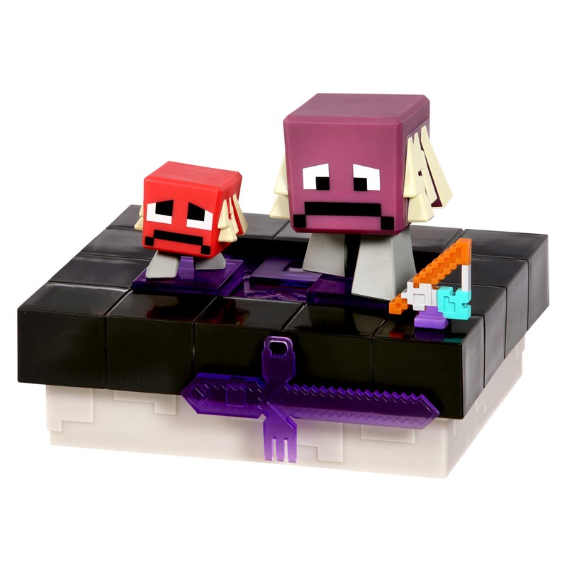 Treasure x minecraft. mine & craft character and mini mob. mine, discover & craft with 15 levels of adventure. find one of 3 character pairs. will you find the real gold dipped treasure? - Image 1
