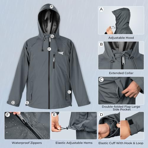 KastKing HydroSense Essential Waterproof Rain Suit for Men and Women, Lightweight, Durable Outdoor Gear for Fishing, Hiking - Image 4