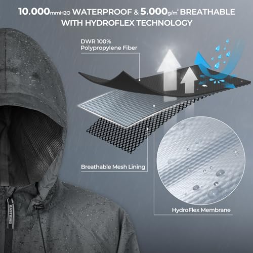 KastKing HydroSense Essential Waterproof Rain Suit for Men and Women, Lightweight, Durable Outdoor Gear for Fishing, Hiking - Image 2