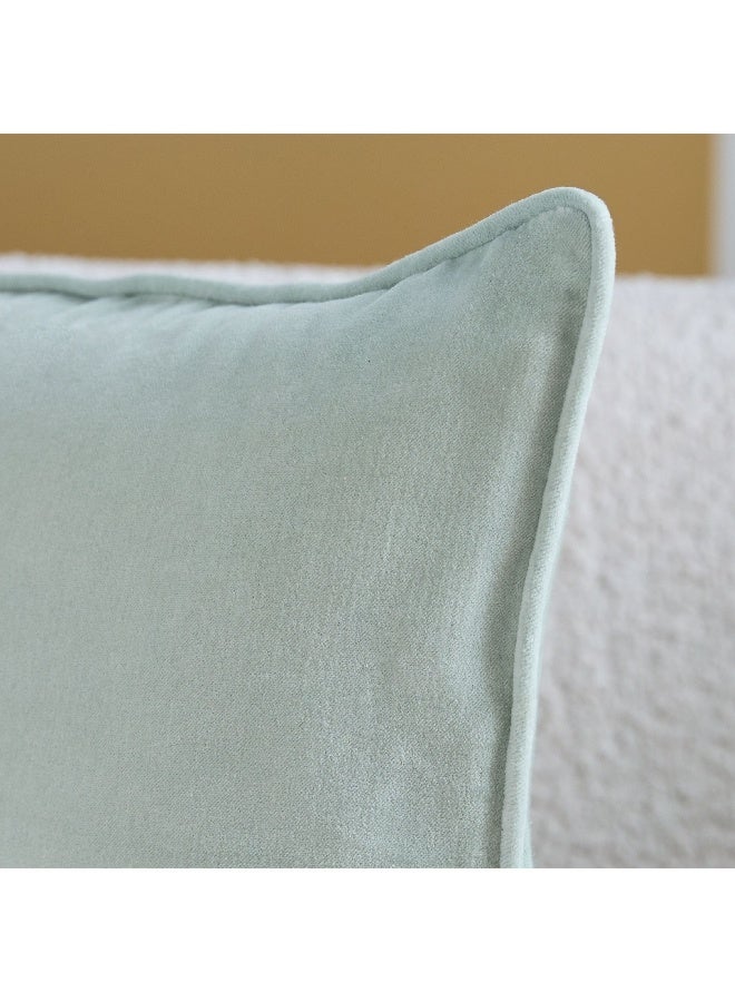 Home Box وسادة مخملية مزودة بحواف 45 × 45 سم - Image 3